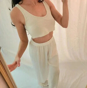 TALENTLESS nude beige tan scoop that crop top summer neutrals Basics layer
